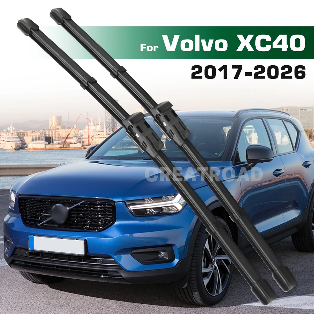 

GREATROAD Wiper For Volvo XC40 2017-2026 2018 2019 2020 2021 2022 Front Wiper Blades Windshield Windscreen Window Brush 24"+20"