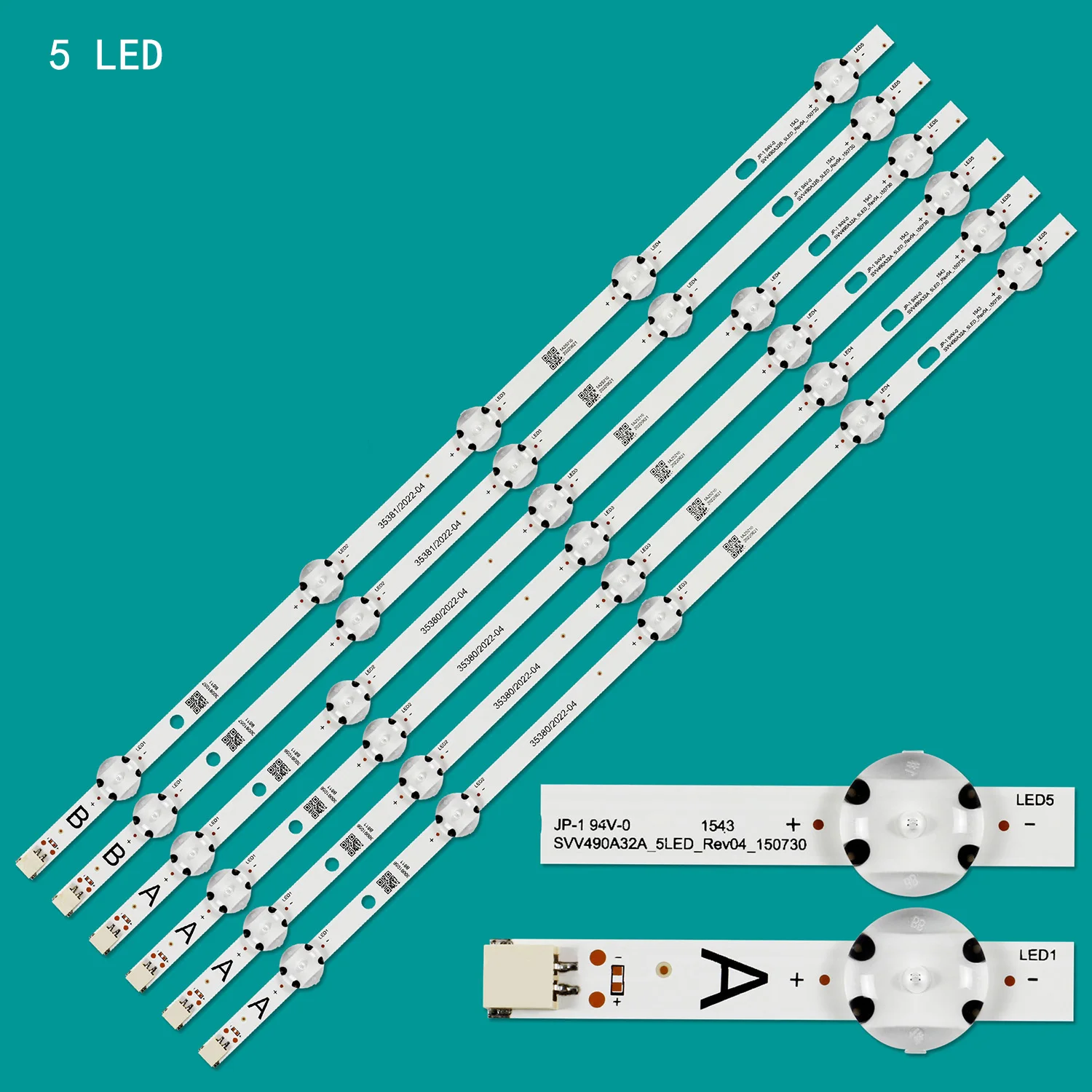 

Светодиодная лента для подсветки Toshiba 49UB8300 49R6010 49R6010U LSC490FN02 JL.D49071330-078HS-M 078AS, 60 шт./10 комплектов