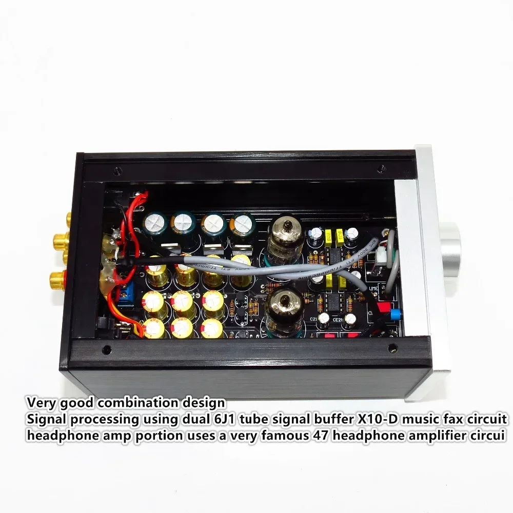 

X10-D47 6J1 tube amplifier and audio signal buffer preamplifier one machine 6J1+47 amplifier