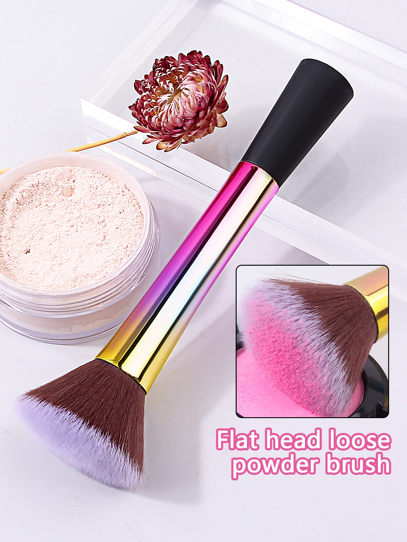 1PC Makeup Brushes Flat Top Kabuki Foundation Makeup Brush for Liquid Cream Powder Contour Blending Cosmetic Beauty Tool