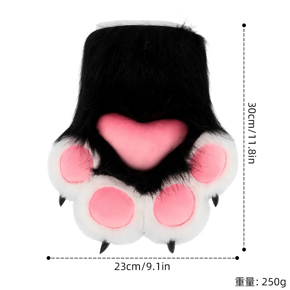 Simulatie Kat Klauw Handschoenen Dierenklauwen Harige Knijpen Genaamd Leuke Pluche Rekwisieten Dierenkostuum Prestatie Rekwisieten