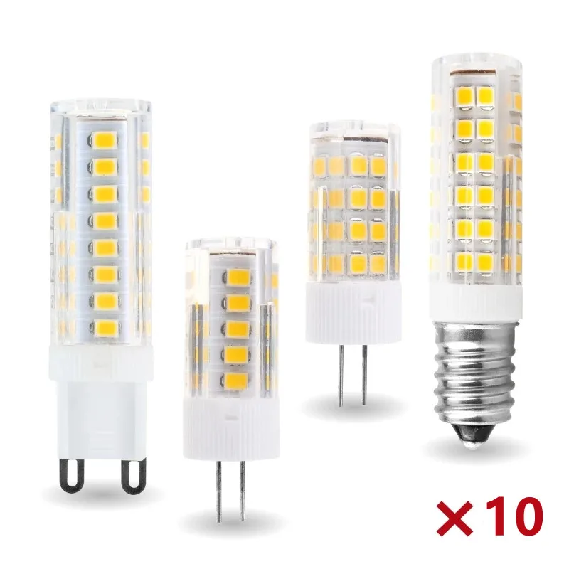 

10PCS NEW Mini E14 G4 G9 LED Lamp 7W 9W12W 15W AC 220V LED Corn Bulb SMD2835 360 Beam Angle Replace Halogen Chandelier Lights