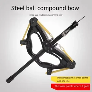 Aço Bola Slingshot Composto Bow, Mini Infravermelho Composto Bow Set, Caça Laser, All-metal, Powershot, 60LBS 8 principais vendas balestra de caça crossbow - №7