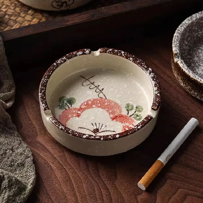Ashtray Ceramic Creative Elephant Rhinoceros Home Living Room Office Cute Anti Fly Ornament Small Flower Pot