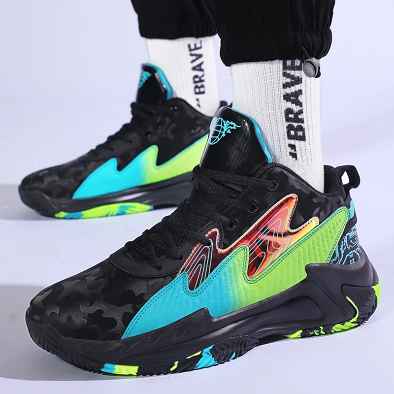 

Men's Basketball Shoes Cushioned Personalized Design Sneakers Train Athletes Light Sports Shoe Casual Comfortable Sneakers 36-46