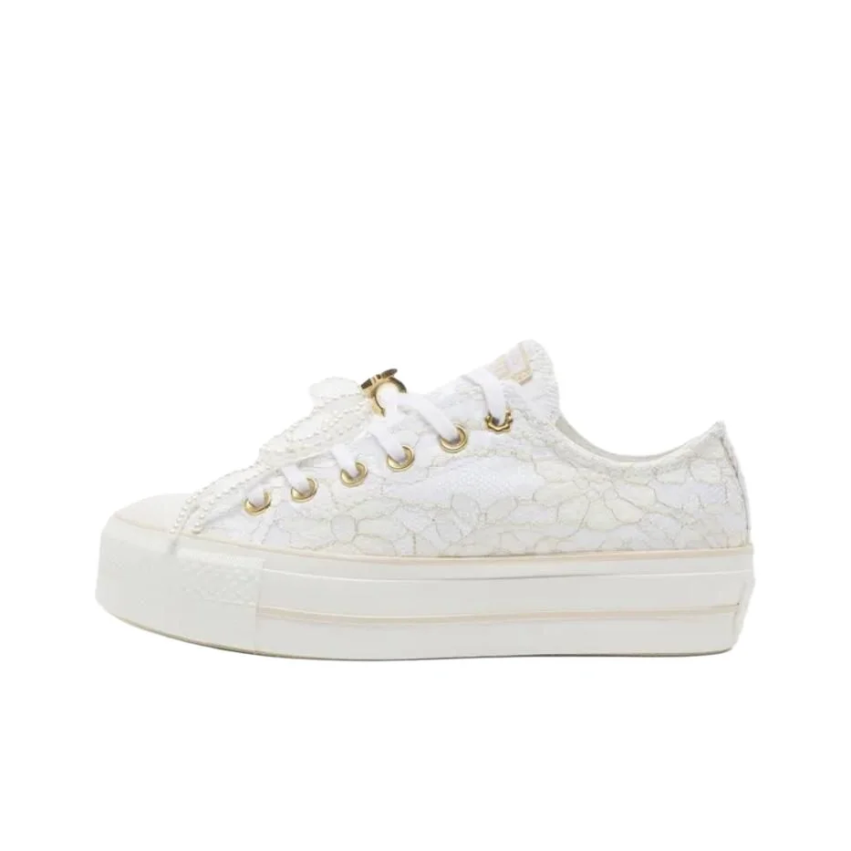 Converse All Star Lift Skateboard Shoes Women's Low Top White A15197C