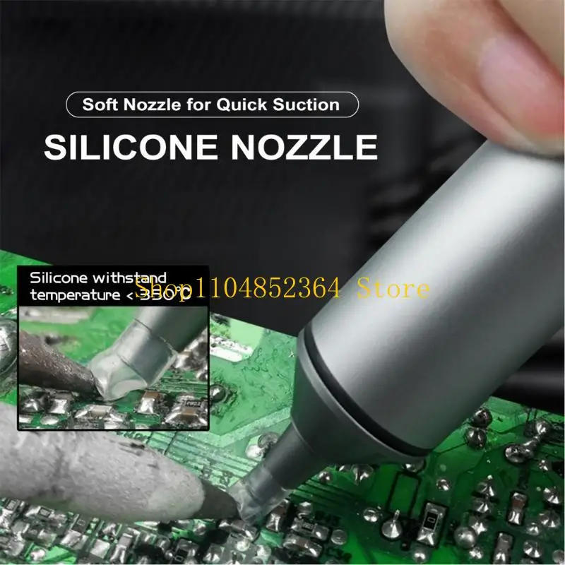 

652F Metal Body Desoldering Spare Silicone Tube Included for Removing Components from Printed and Electronics