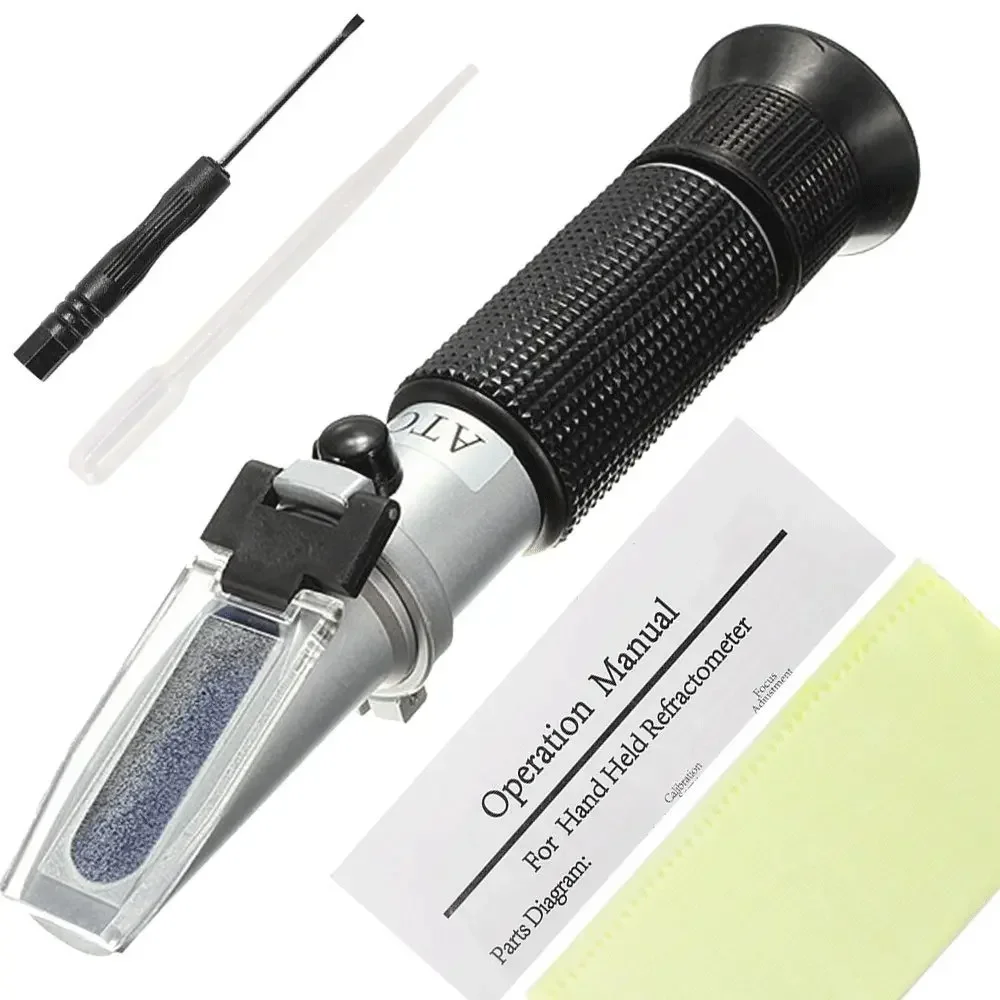 Refractometer beer Wort wine Brix refractometer ATC SG 1.000-1.120 and Brix 0-32%, refractometer sugar Wine Beer fruit