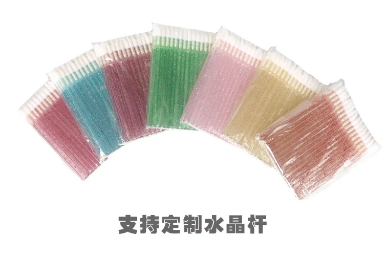 100Bags Disposable Lip Brush Crystal Eyelash Brushes Eyelash Extension Applicator Cleaner Beauty Makeup Tools