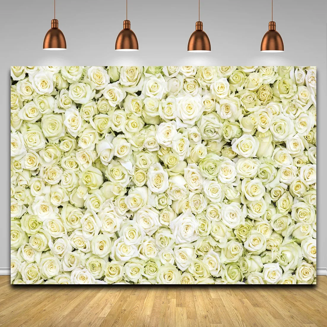 Pink Rose Flower Wall Photography Backdrop Bridal Shower Ceremony Baby Birthday Party Background Wedding Decor for Photo Studio