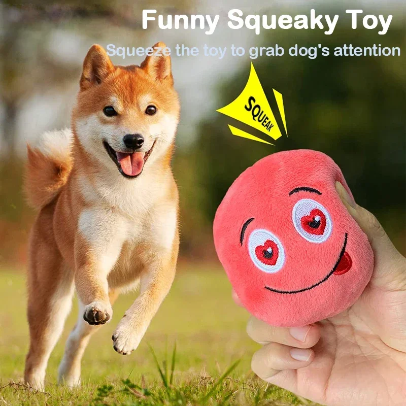 SChitec Dog Toy Play Squeakers Ball Chewing Toy Fetch Bright Balls Dog Supplies Puppy Popular Toys Interactive Dog Supplies ﻿