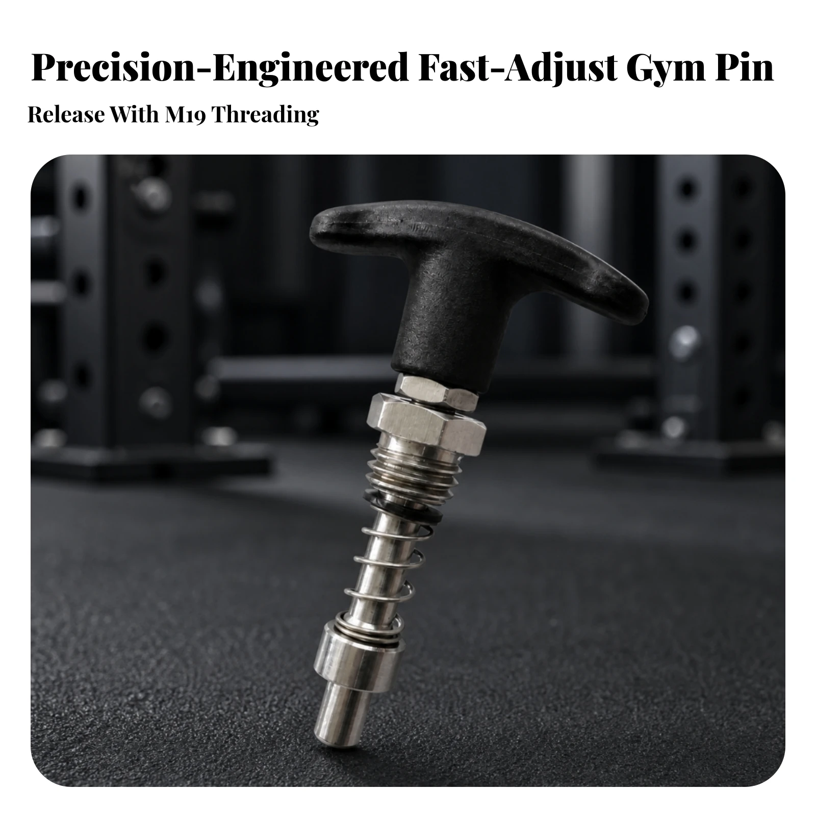 Spring Plunger Quick-Adjust T-Handle Spring-Loaded Pull Pin T-Handle Pull Pin Easy-Grip for Home Gym, Workout Station