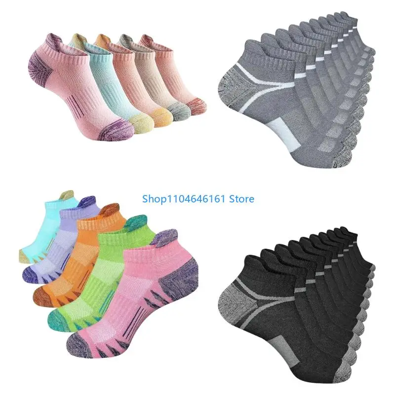 

5 Pair Running Socks Trainer Socks Ankle Socks Breathable Sports Socks for Adult