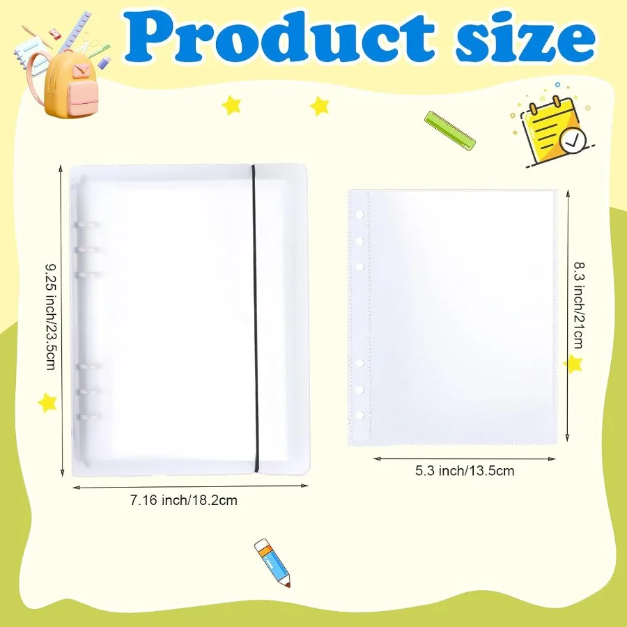 5" x 8" Clear Photo Sleeves for 6 Ring Binder Index Card Storage 50 Pcs DoubleSided Archival Photo e Protectors Top Loading Pho