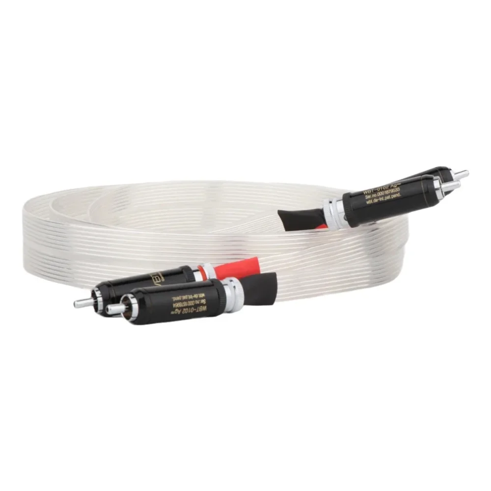 اوديوفيلي كابل RCA 7N OCC إشارة مطلية بالفضة كابل RCA سلك إشارة RCA قابس RCA لمكبر الصوت DAC Soudbox