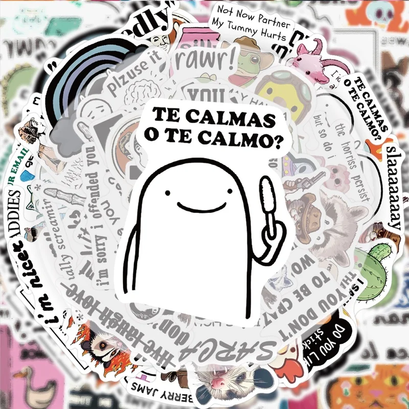 

50 Funny and Humorous Graffiti Stickers, Vibrant Stickers Suitable for Water Bottles, Laptops, Phone Cases, Suitcases, Skateboards, Guitars, Gift Boxes, Party Decorations