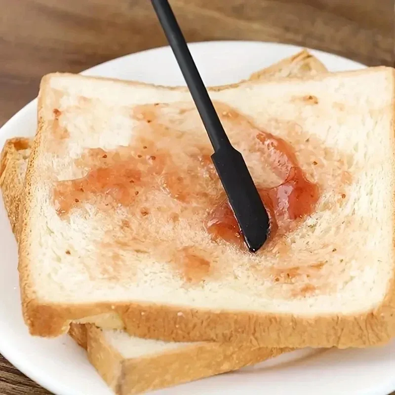 مجموعة ملاعق سيليكون صغيرة من 3 قطع - مقاومة للحرارة، أحجام متعددة للمرطبانات والزجاجات وكشط المربى في المطبخ - 5