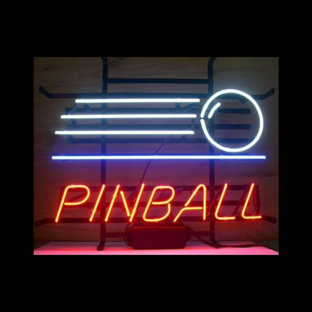 Pinball Neon Light Sign Sport Bar Store Custom Handmade Real Glass Tube Game Room Decor Advertise On Wall Display Lamp 19