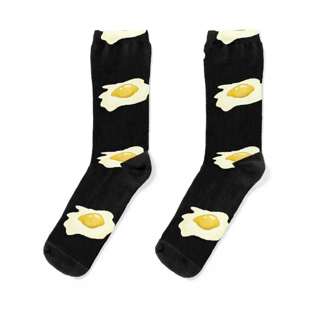 

Fried Egg Design Socks bright garter Christmas Run New year's Socks Ladies Men's