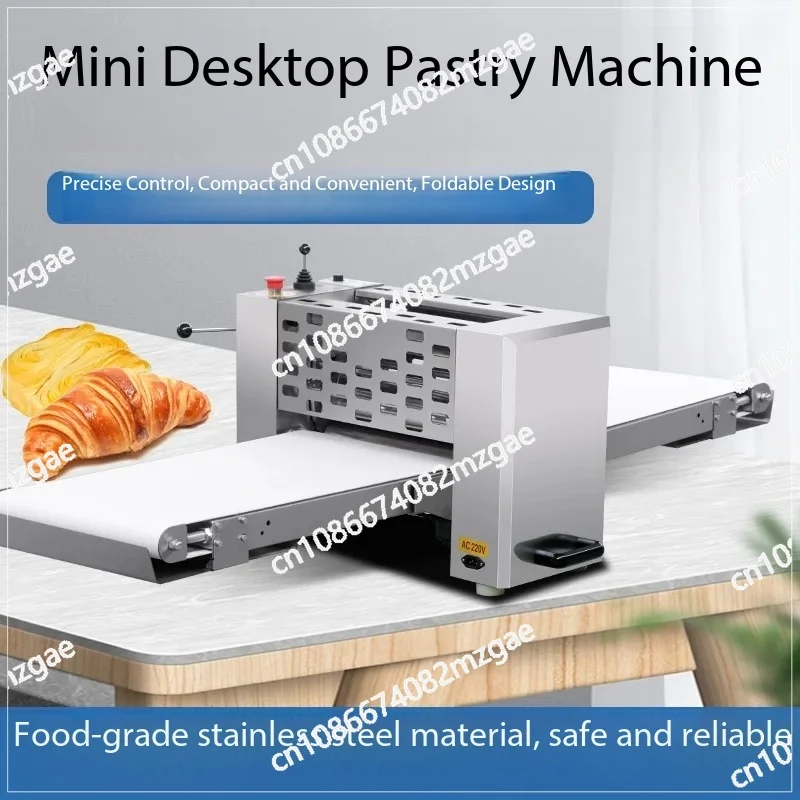 Laminadora Manual de Acero Inoxidable Comercial para Hojaldre Danés, Masa de Tarta de Huevo y Hojaldre con Accesorios
