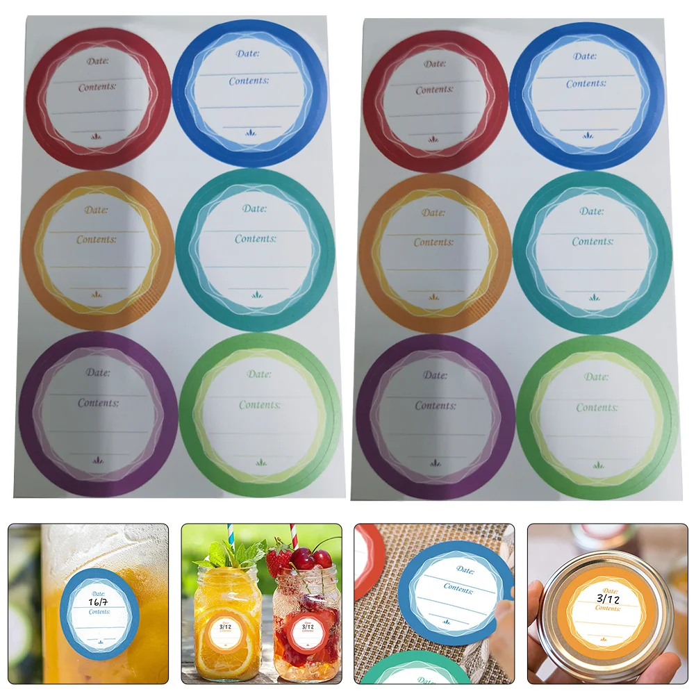 

60Pcs Waterproof Date Labels Self-Adhesive Blank Stickers for Jar Bottle Container Labeling Kitchen Pantry Use