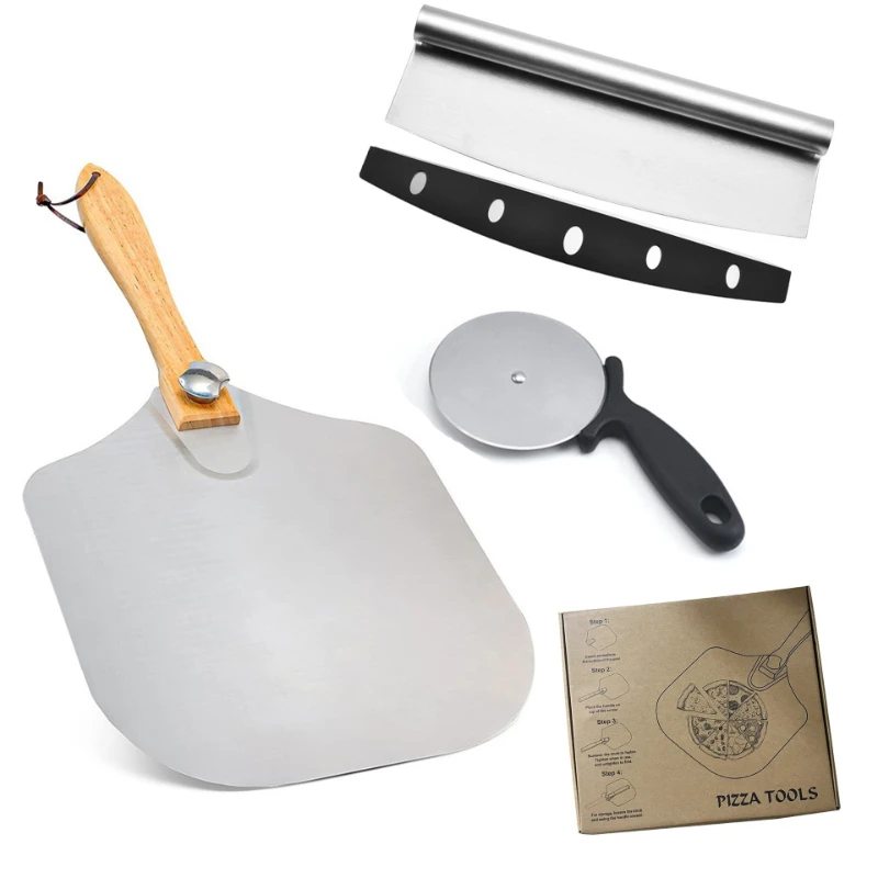 

Pizza Shovel Metal Non-Stick Pizza Peel Cake Lifter Transfer Tray for Homemade Baking Pizza Bread Kitchen Tools Accessories