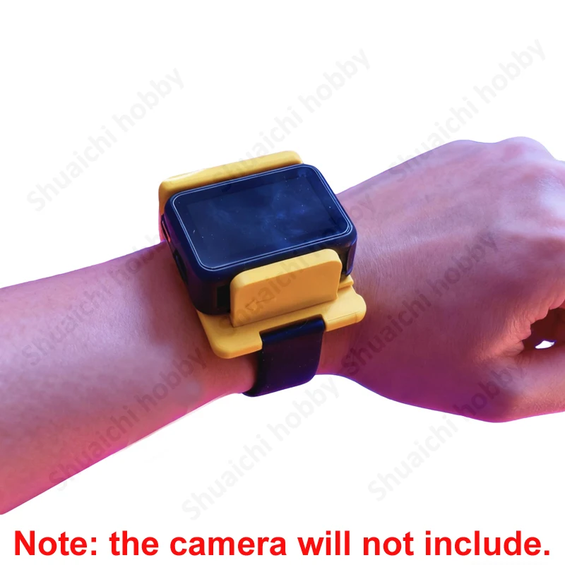 1 peça pulseira de silicone com alça estendida para câmera de ação com base de suporte fixo impressa em 3D acessórios modificados para DJI OSMO NANO