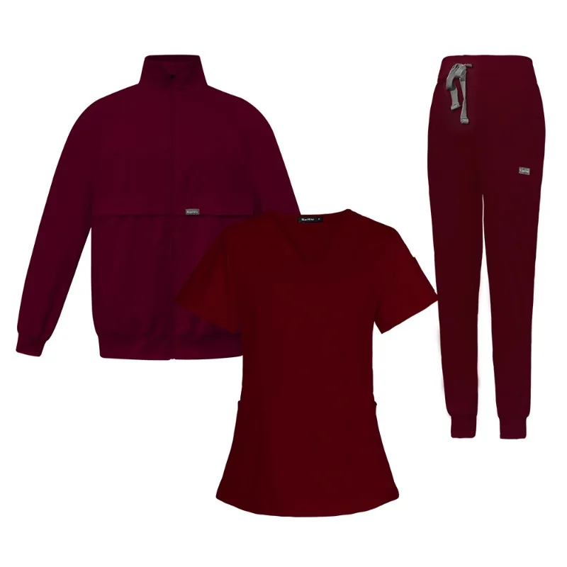 

Толстый комплект из 3 предметов: унисекс, осенний, для клиники, студенческий лабораторный халат, куртка для врача, медсестры, операционной, рабочая одежда