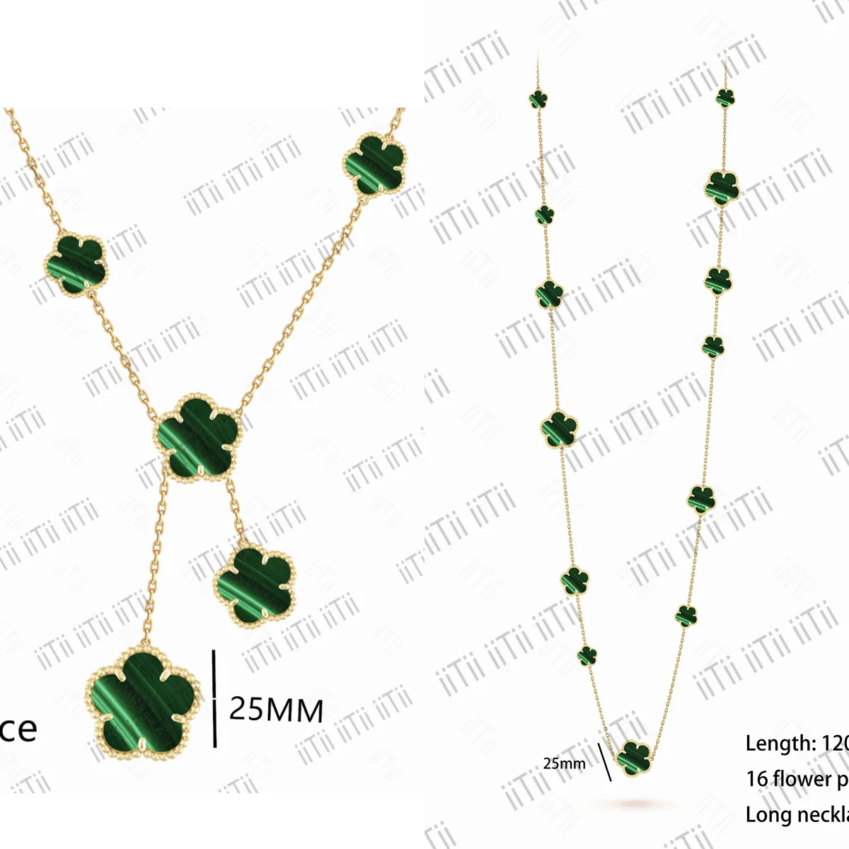 

Natural Fritillaria Four-leaf Clover Necklace 15mm Pendant Necklace for Women Jewelry Pendant Gemstone 5-leaf Grass Necklace