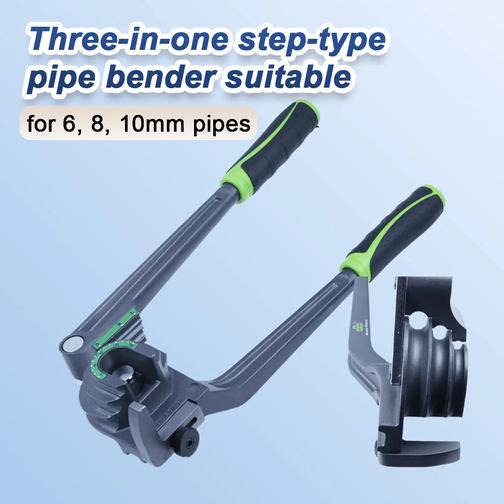 Manual Pipe Bender 3-in-1 Copper Tube Bender Refrigeration Tool Kit with Flaring Tool, Air Conditioner Pipe Bending Machine ST-6