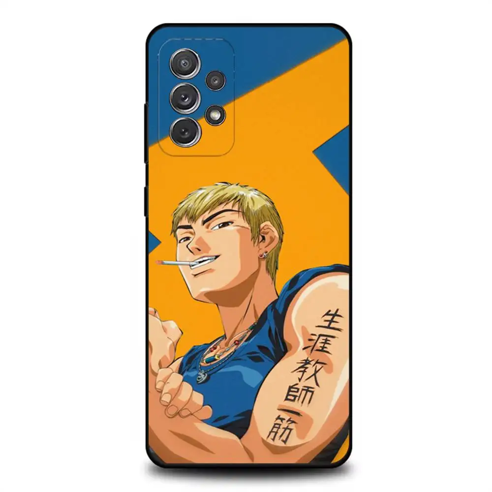 Funda de teléfono G-Great Teacher Onizuka GTO para Samsung S 25,24,23,22,30,21,10,9,Ultra,Plus,Lite,FE,4,5G, funda blanda negra