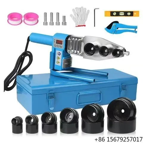 Digital Display PPR/PE Pipe Hot Melt Welding Machine Air-Cooled for Water Electricity Gas Engineering Household