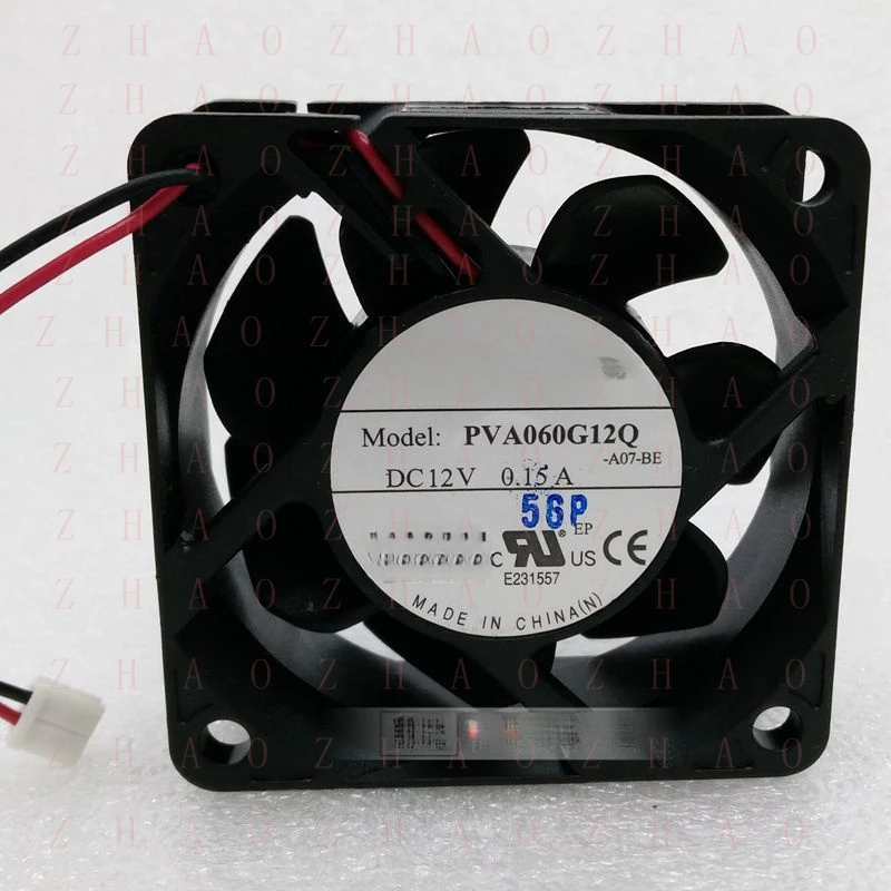 L+ FOR Foxconn PVA060G12Q Server Square Fan DC 12V 0.15A 60X60X25mm 2-Pin