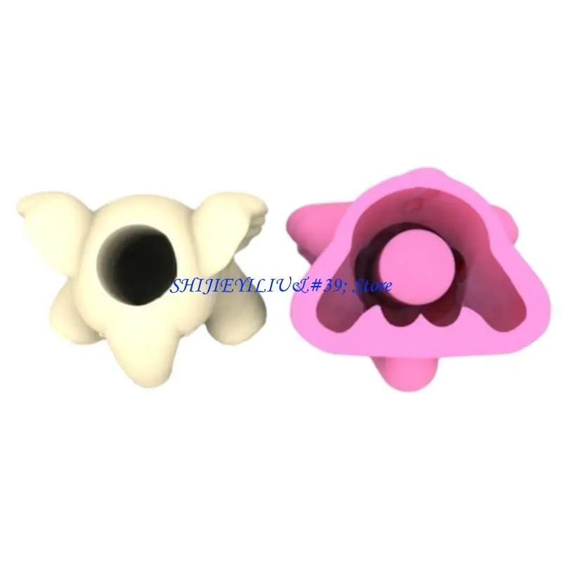 

E21F Elephant Shaped Mold Flower Pots Moulds Pencil Holder Mould Handmade Gift Decor