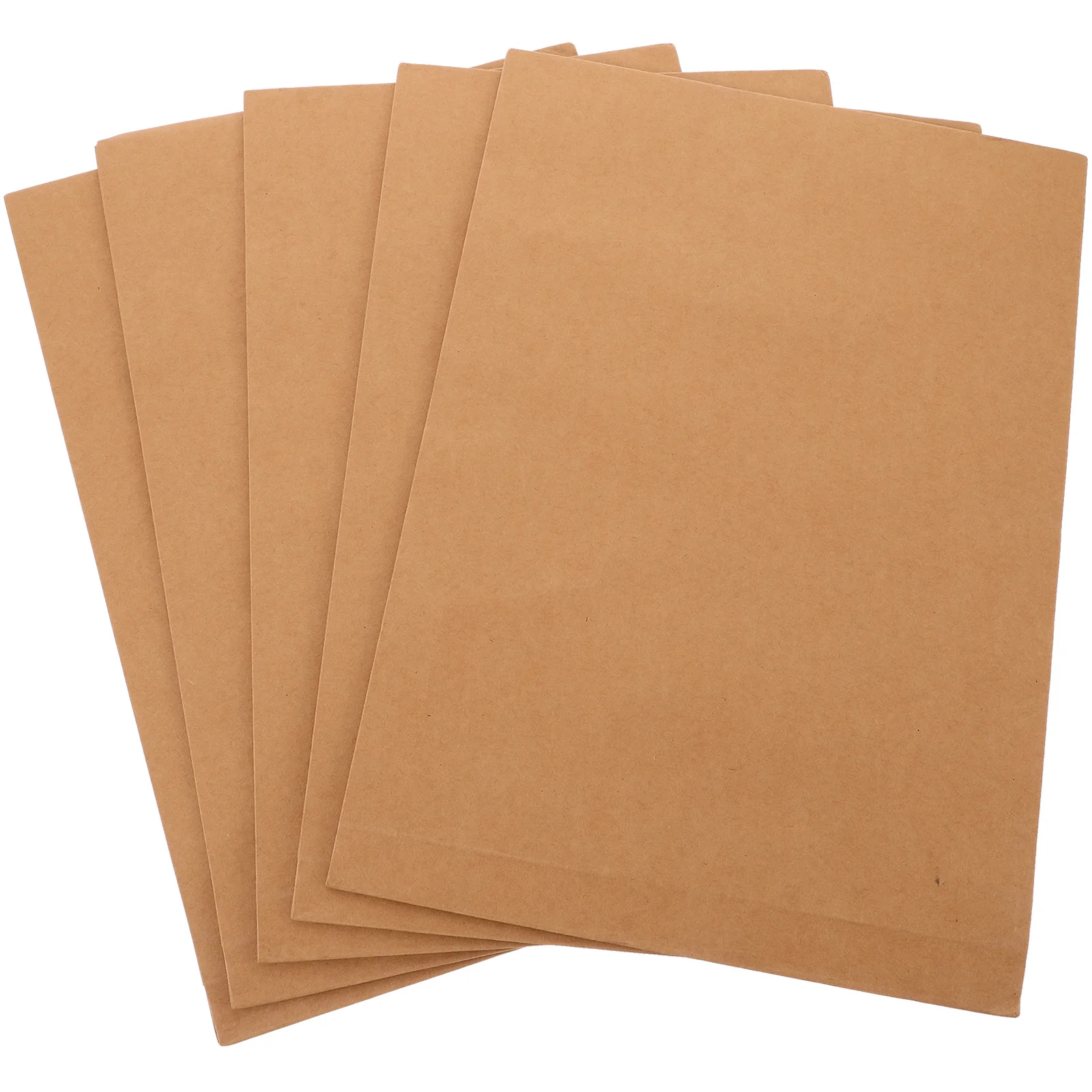 5 Pcs Kraft Paper Document Bag Bags Craft Business Shirt Packaging Light Brown Magazine Clothes