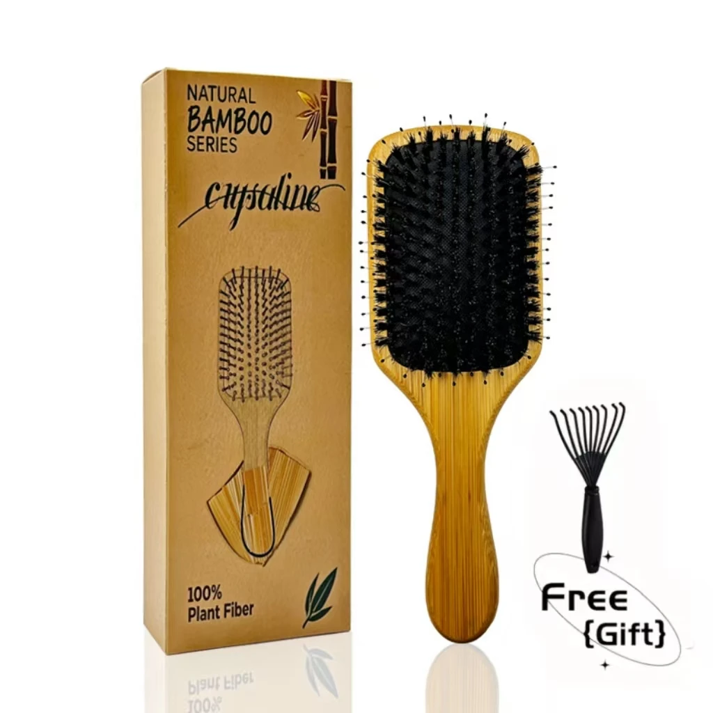 

Щетка для волос Mane Cushion — расческа для увеличения объема и разглаживания подушек безопасности, массажная щетка из сандалового дерева для контроля жирности и здорового ухода за кожей головы