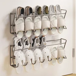 Door Mounted Slipper Rack Bathroom Wall Mounted Non Perforated Rack Bathroom Door Rear Shoe Rack Household Door Hanging Rack