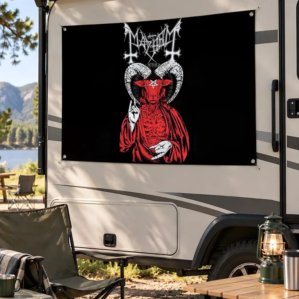 Band Black Metal Bathory Flags Fan Flag Banner Wall Hanging Outdoor Yard Camping Dorm Garage Party Home Decor Gift