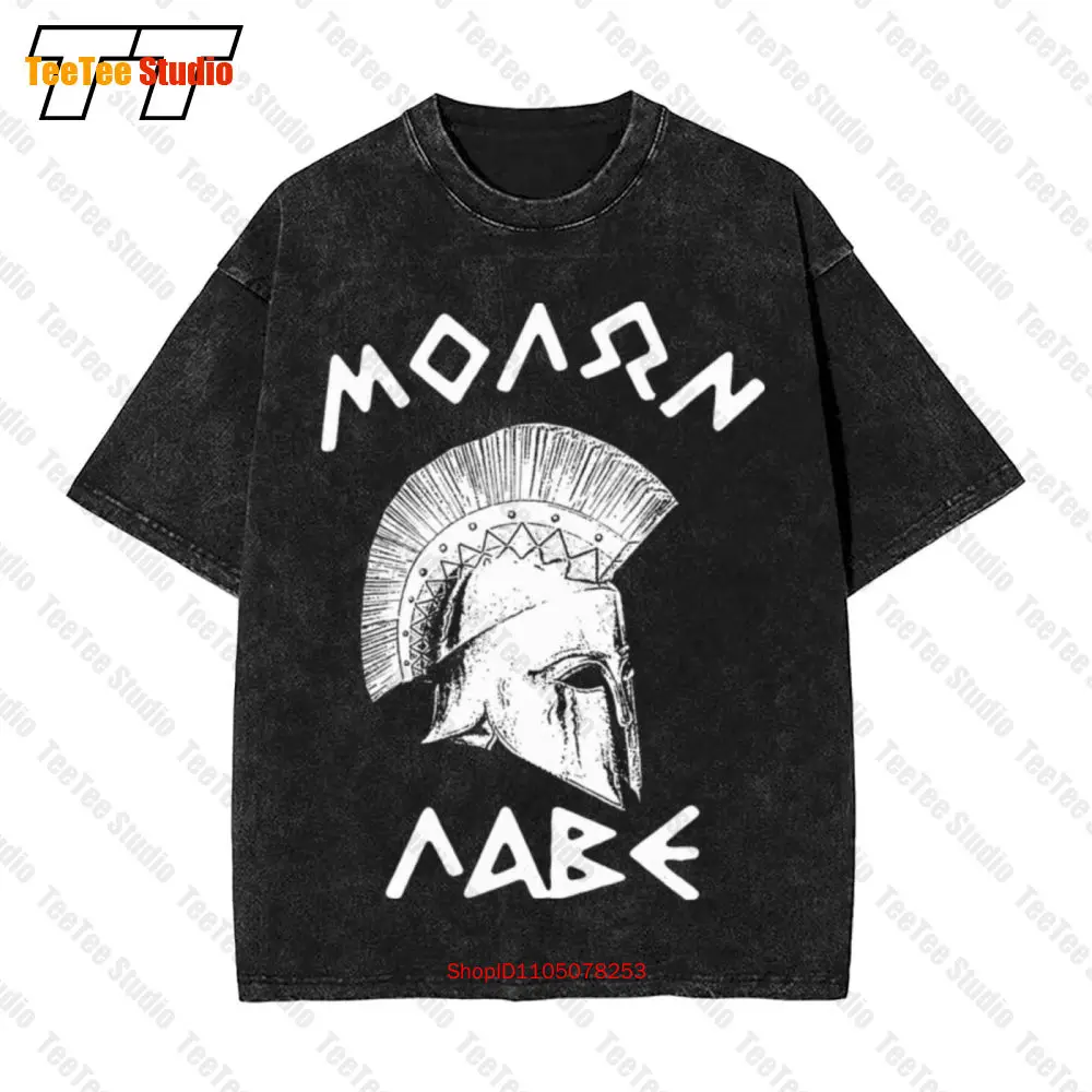 Sparta 300 Spartaner Krieger Gym Molon Lave Greece Griechenland 01 Vintage Oversized T-Shirt 50W0