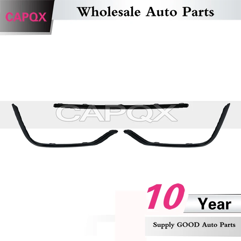 CAPQX 1set Rear Bumper Trim Strip For Audi A5 S5 RS5 2021-2023 Rear Lip Trim Strip Rear Bumper Deflector Plate Decorative Strip