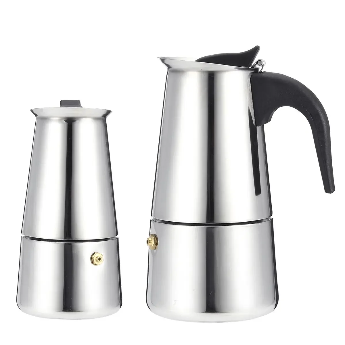 200/450ml Portable Stainless steel moka pot Espresso coffee pot with small  Electric stove Filter Percolator Coffee Kettle Pot