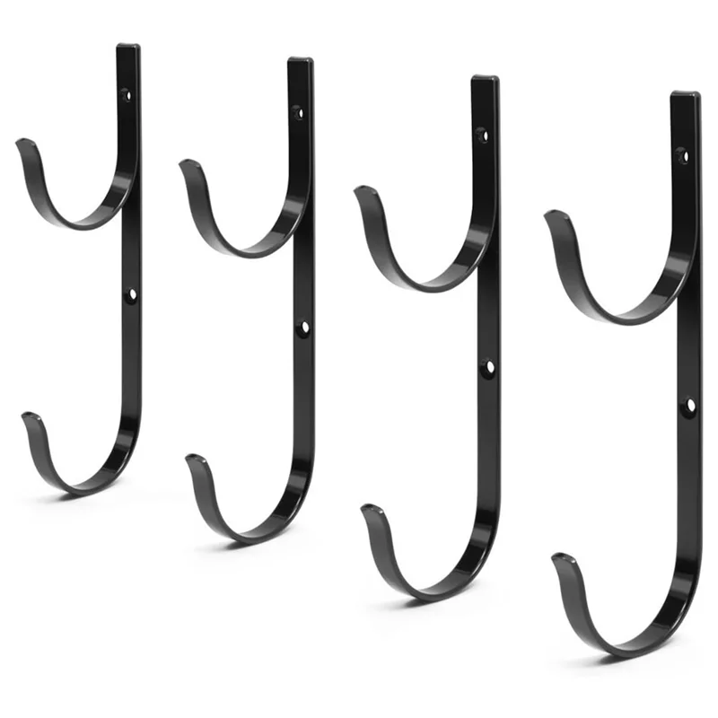 CQMF-Pool Pole Hanger 4Pc,Hooks For Telescopic Poles,Skimmers,Leaf Rakes,Nets,Brushes,Vacuum Hose,Garden Tools And Swimming