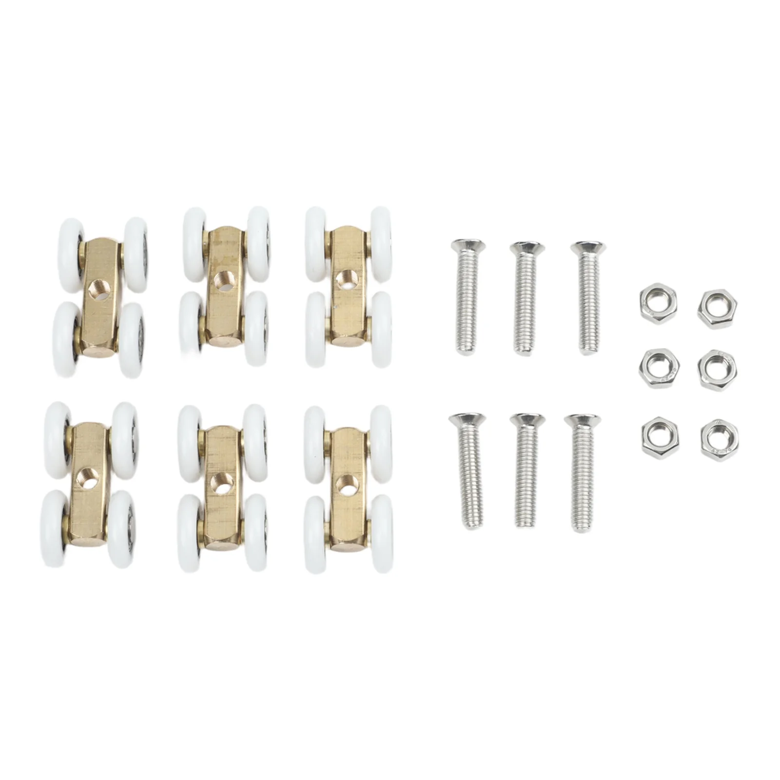 For Shower Doors Sliding Door Castors Office Upgrades 43mm Total Length Smooth Operation Standard Rail Systems