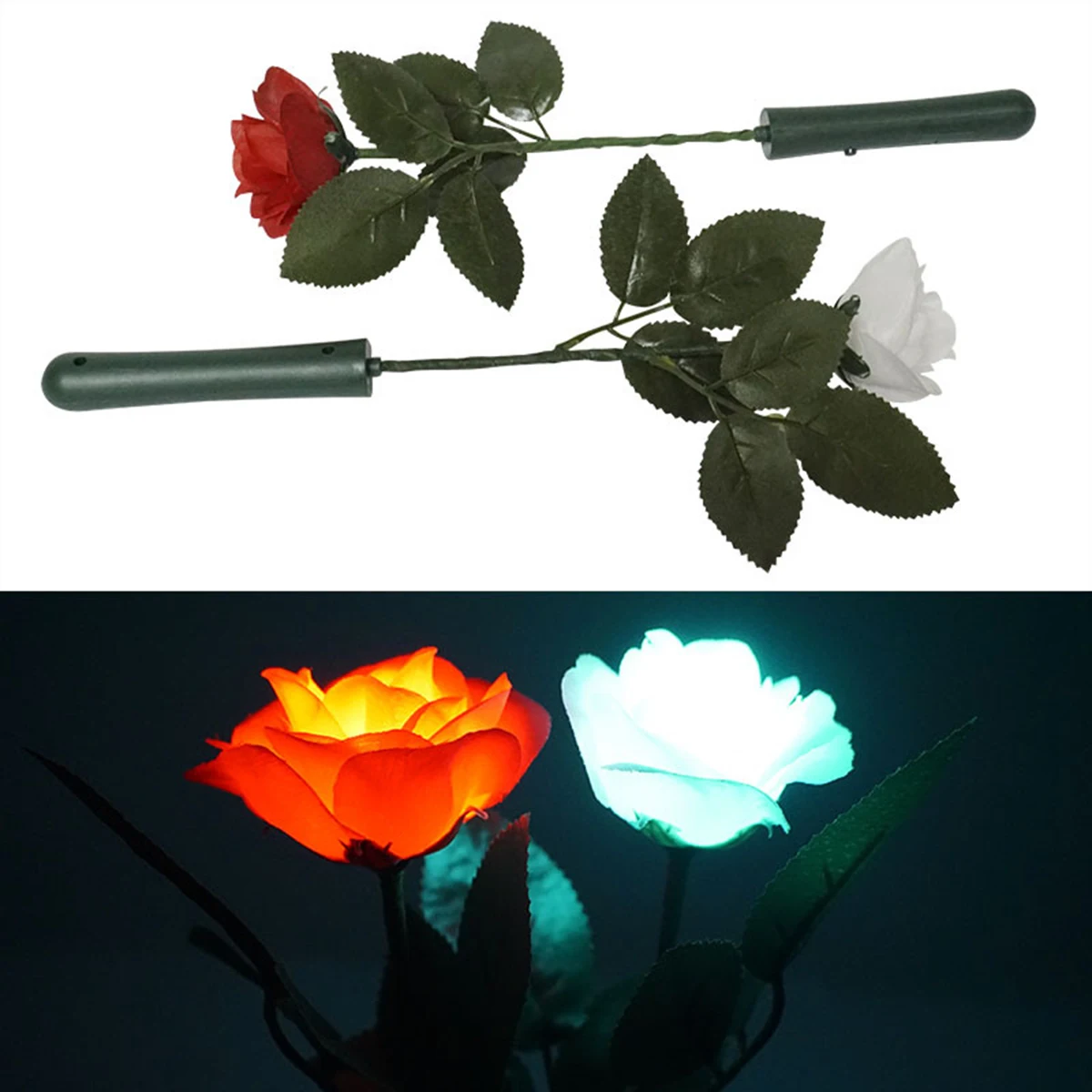 Flowers Led Floral Lights For Bedroom With Handle - Wedding Valentine's Day Fake Floral Lighting Decoration For Dating
