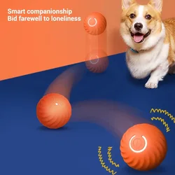 Pelota de juguete inteligente para perro, juguete interactivo electrónico automático para entrenamiento de mascotas, bola móvil gravitacional recargable, bola rodante activa