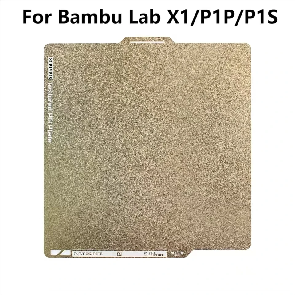 Bamboo Lab 3D Printer Accessories 257 Build Plate PEI Bed For Bambu Lab X1/P1P/P1S Texture Double Sided PEI Spring Steel Sheet