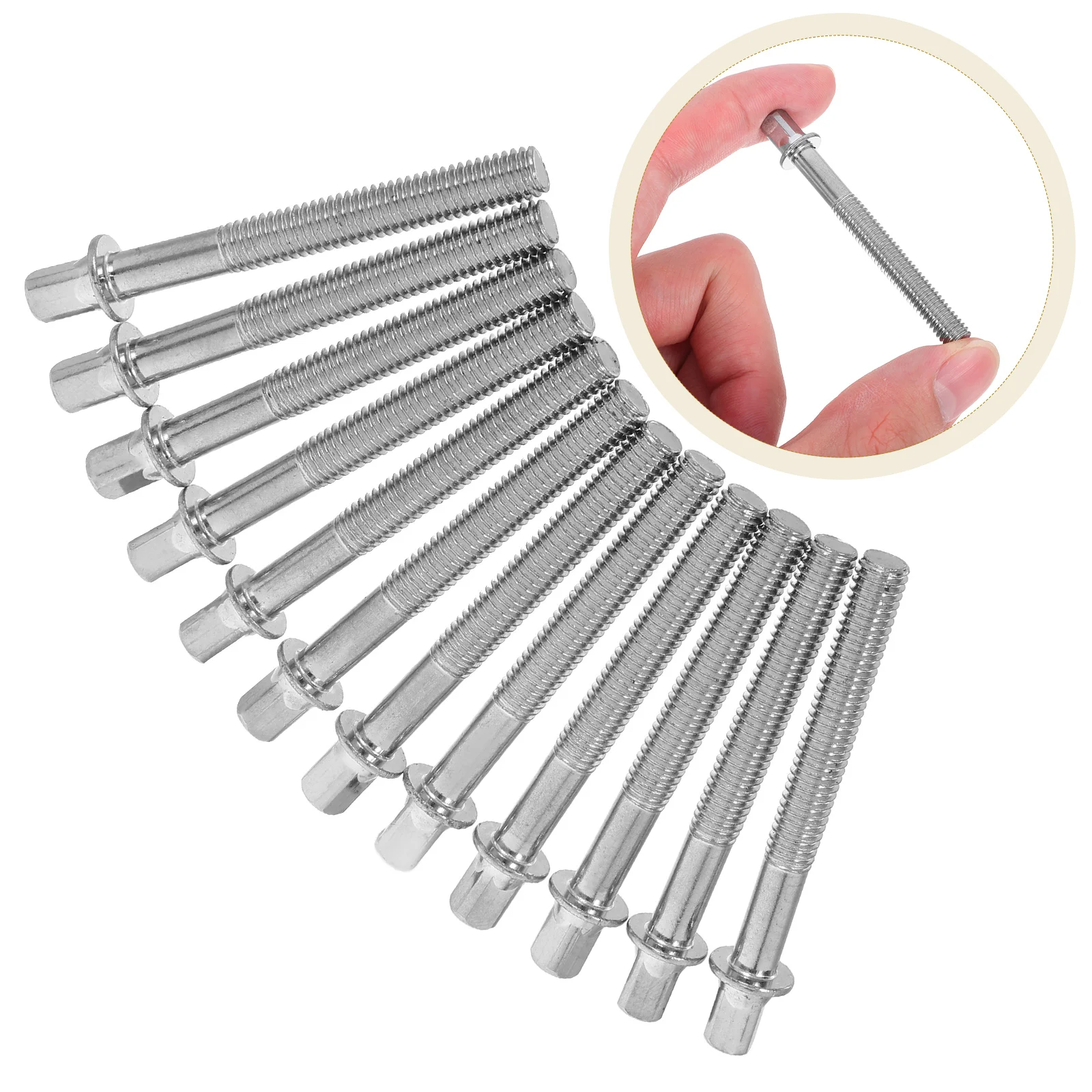 

12 Pcs Screw Drum Accessories and Parts Drummer Hardware Cymbal Nuts Screws with for Iron Machine Bolts