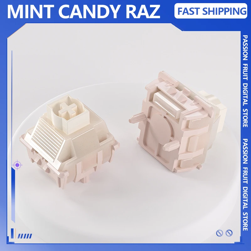 

Mint Candy Raz Switch R2 Задняя крышка HIFI Магнитный POM Магнитный корпус ПК Подходит для клавиатуры с магнитной осью 0,01 мм RT