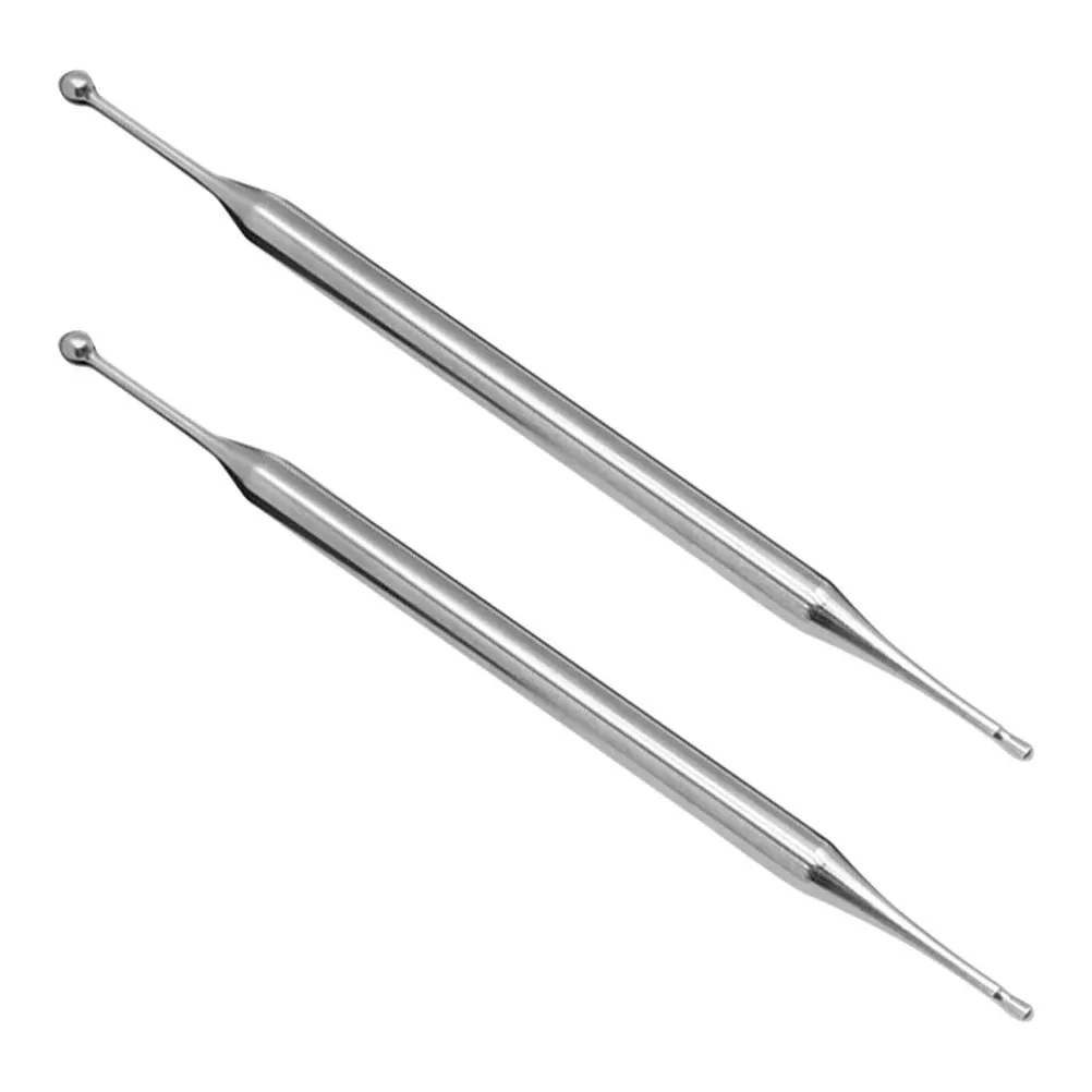 

2Pcs Acupressure Stainless Steel Metal Massage Sticks Handheld Dual Head Body Point Probe Tool Portable Convenient Massager