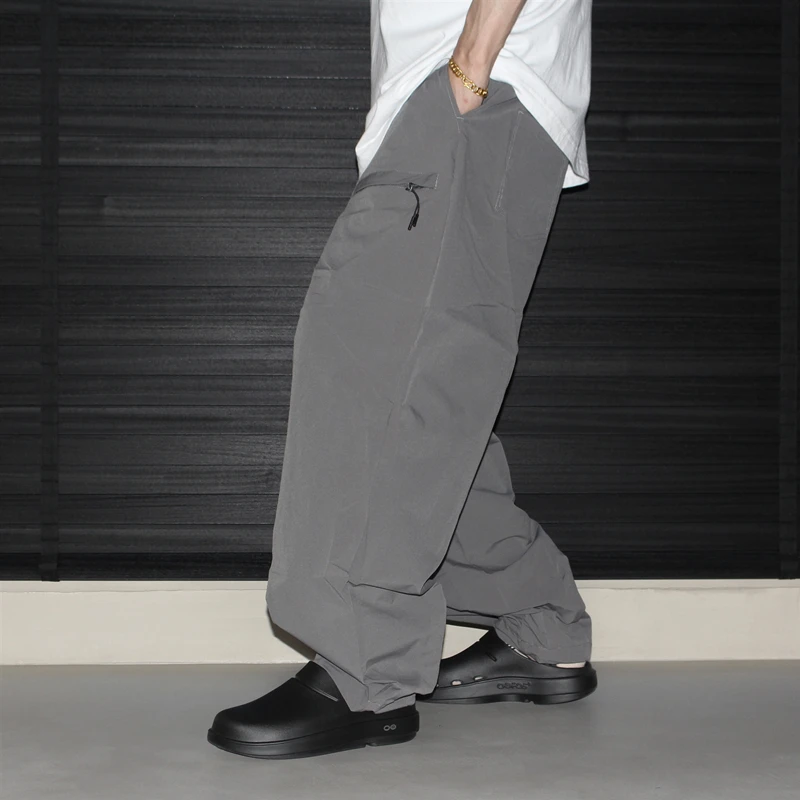 

Брюки Brand Lab для активного отдыха и работы, повседневные, с регулируемой талией, на молнии, с эластичной вставкой, однотонные, модные, свободного кроя